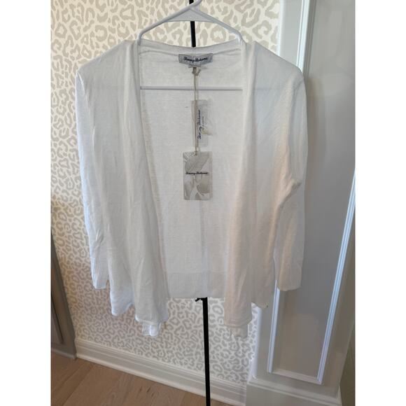 Tommy Bahama Women's White Addison Beach Linen Blend Cardigan Size S - Picture 5 of 9